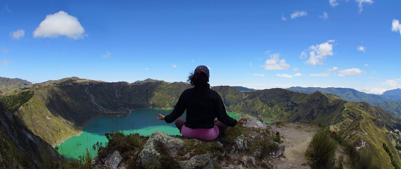 Quilotoa Volcano lake